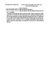 Đề thi chính thức chọn học sinh giỏi đội tuyển Quốc gia môn Sinh học Lớp 12 - Lần 2 - Năm học 2016
